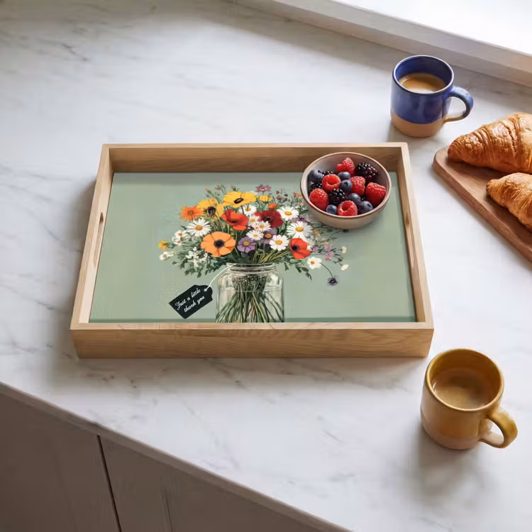 Bloemen - Vaas - Kaartje Dienblad Rechthoek middel -sfeer2