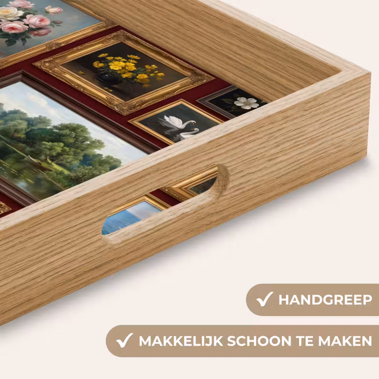Bloemen - Vaas - Klassiek - Kunst - Rood Dienblad Rechthoek middel -USP_HandgreepNL