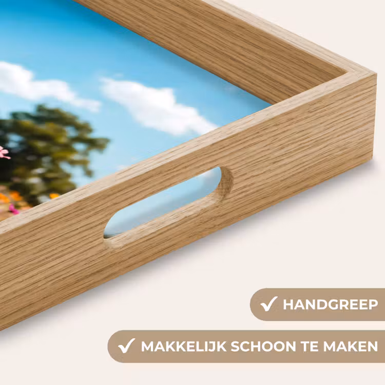 Bloemenweide - Blauw - Lucht - Kleuren Dienblad Rechthoek middel -USP_HandgreepNL