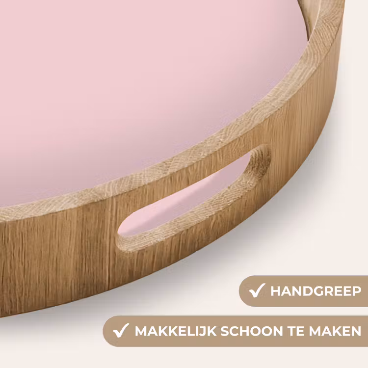 Blush - Pink - Roze Dienblad Rond middel 914 -USP_HandgreepNL