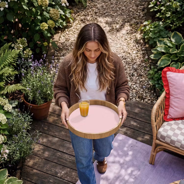 Blush - Pink - Roze Dienblad Rond middel 914 -sfeer5