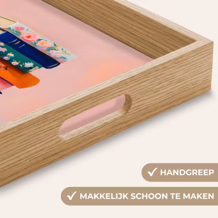 Boeken - Stapel - Kleurrijk Dienblad Rechthoek middel -USP_HandgreepNL