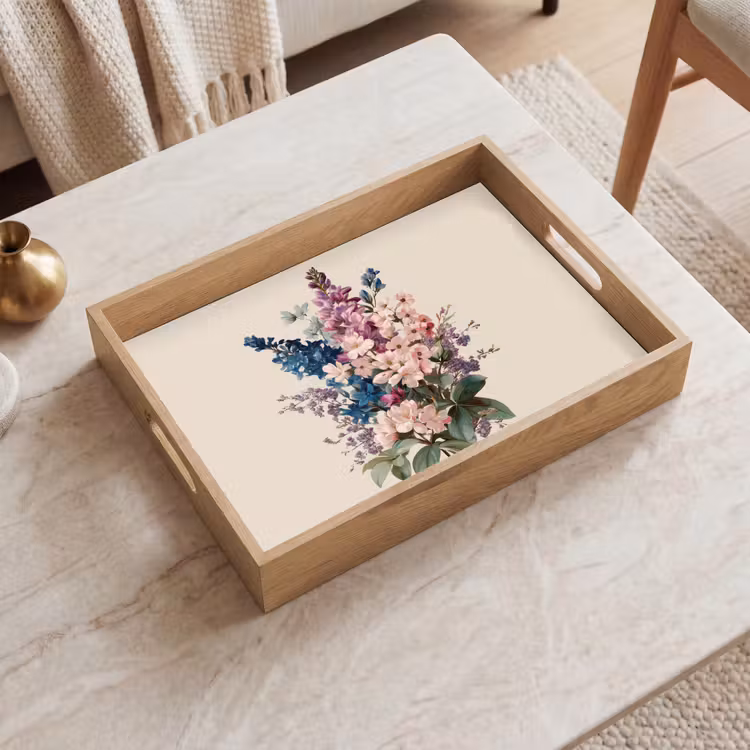 Boeket - Beige - Harmonieus - Subtiel Dienblad Rechthoek middel -sfeer1