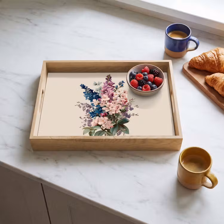 Boeket - Beige - Harmonieus - Subtiel Dienblad Rechthoek middel -sfeer2