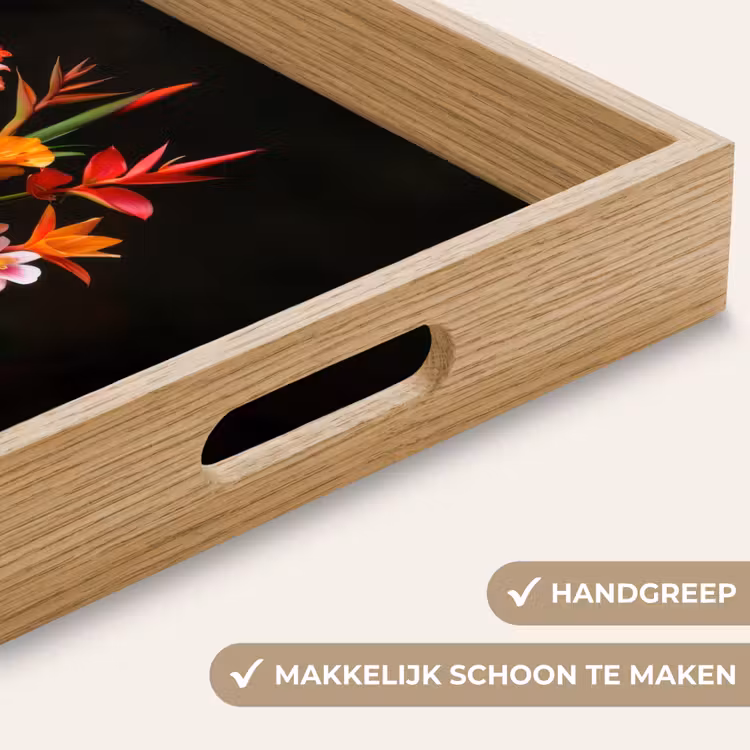Boeket - Bloemen - Exotisch Dienblad Rechthoek middel -USP_HandgreepNL