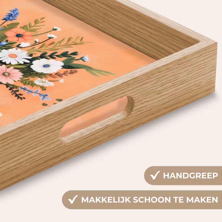 Boeket - Strikje - Quote Dienblad Rechthoek middel -USP_HandgreepNL