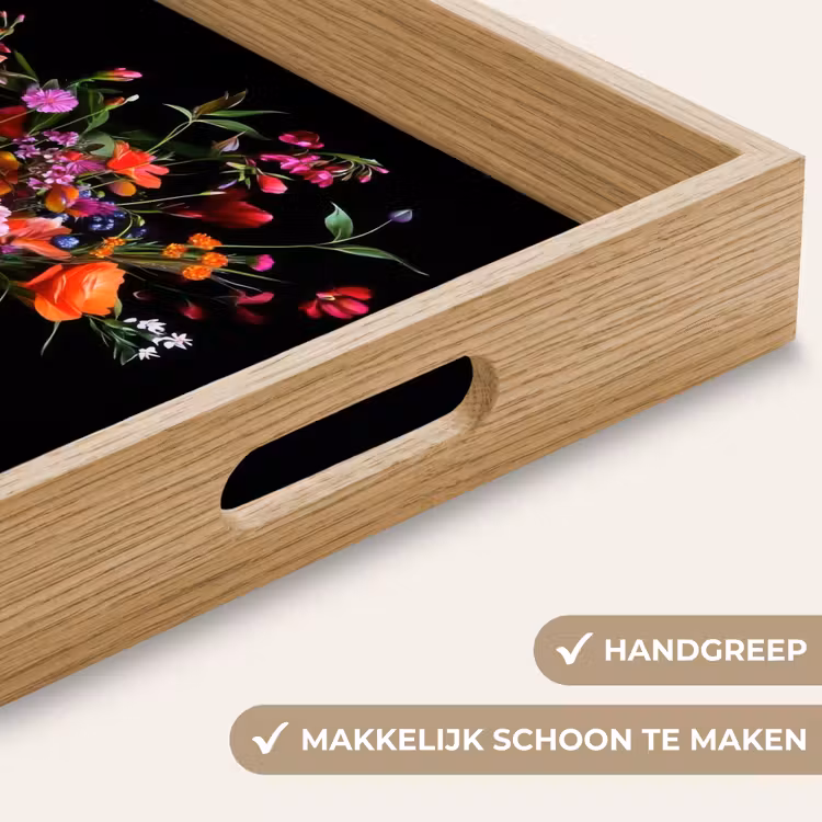 Boeket - Veldbloemen - Vaas Dienblad Rechthoek middel -USP_HandgreepNL