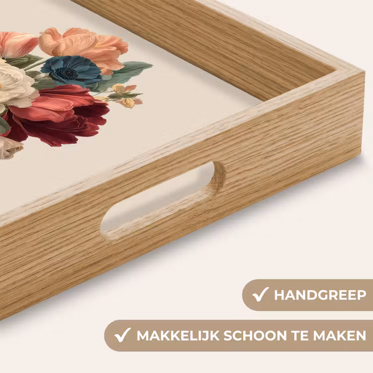Boeket - Warme tinten - Elegant Dienblad Rechthoek middel -USP_HandgreepNL