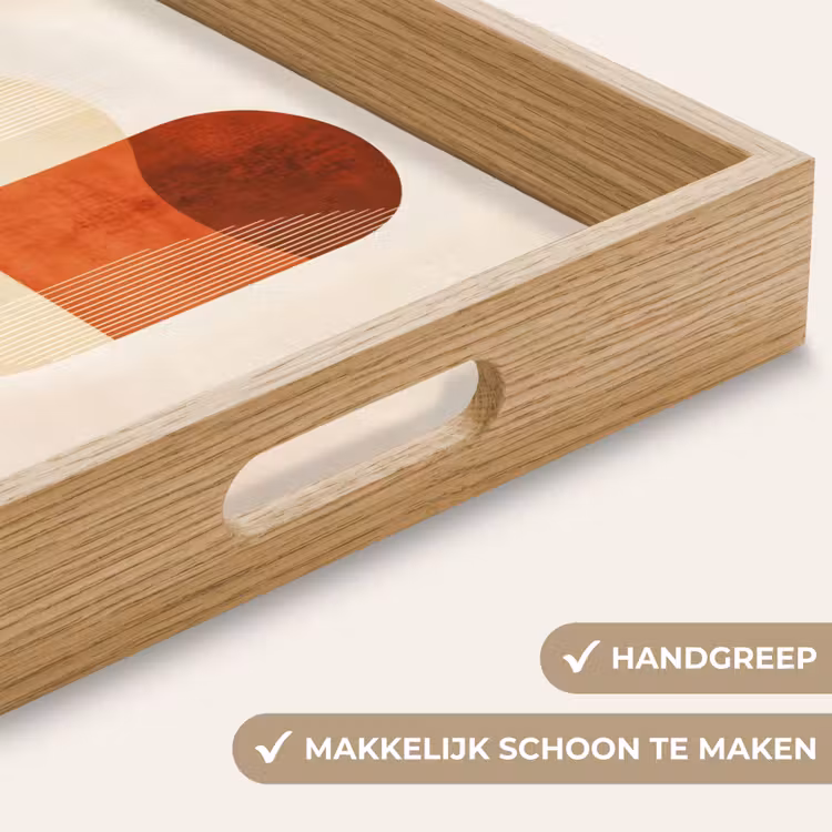 Bogen - Beige - Vormen Dienblad Rechthoek middel -USP_HandgreepNL
