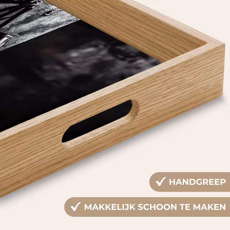 Bokshandschoenen - Muur - Duister - Zwart Dienblad Rechthoek middel -USP_HandgreepNL