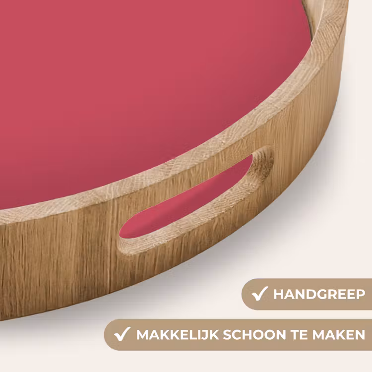 Bold - Berry - Rood Dienblad Rond middel 914 -USP_HandgreepNL