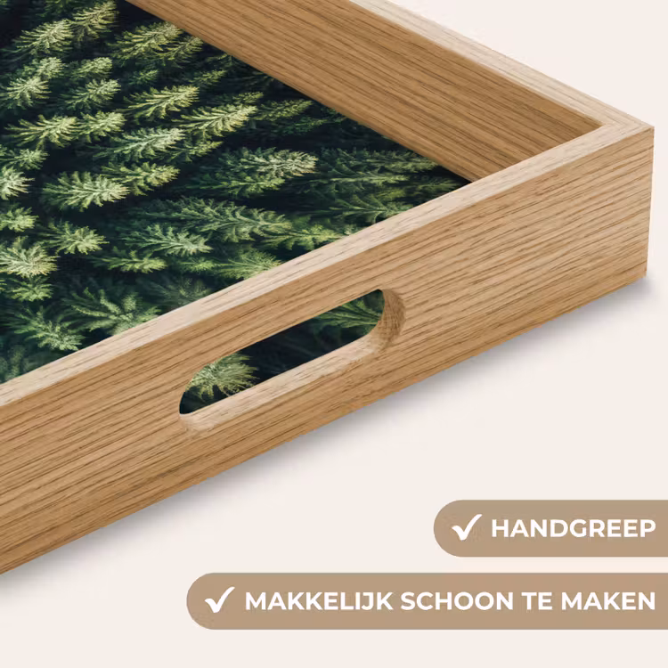 Bomen - Naaldwoud - Structuur Dienblad Rechthoek middel -USP_HandgreepNL