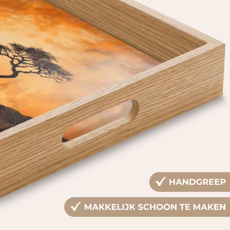 Boom - Landschap - Oranje Dienblad Rechthoek middel -USP_HandgreepNL