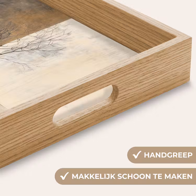 Boom - Vlakken - Takken - Kleurverloop Dienblad Rechthoek middel -USP_HandgreepNL