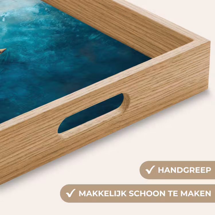 Bootje - Water - Blauw Dienblad Rechthoek middel -USP_HandgreepNL