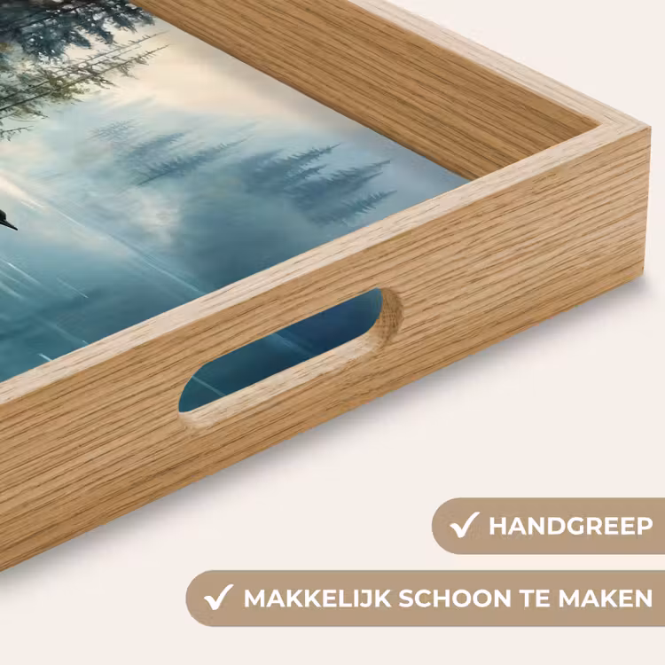 Bos - Water - Eenden - Mistig Dienblad Rechthoek middel -USP_HandgreepNL