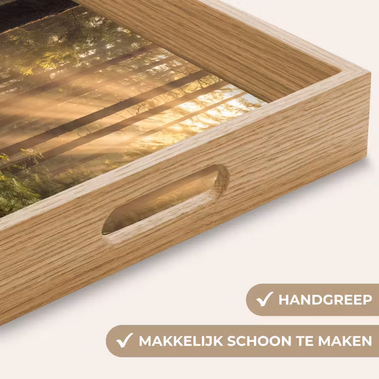 Bos - Zonlicht - Gras Dienblad Rechthoek middel -USP_HandgreepNL
