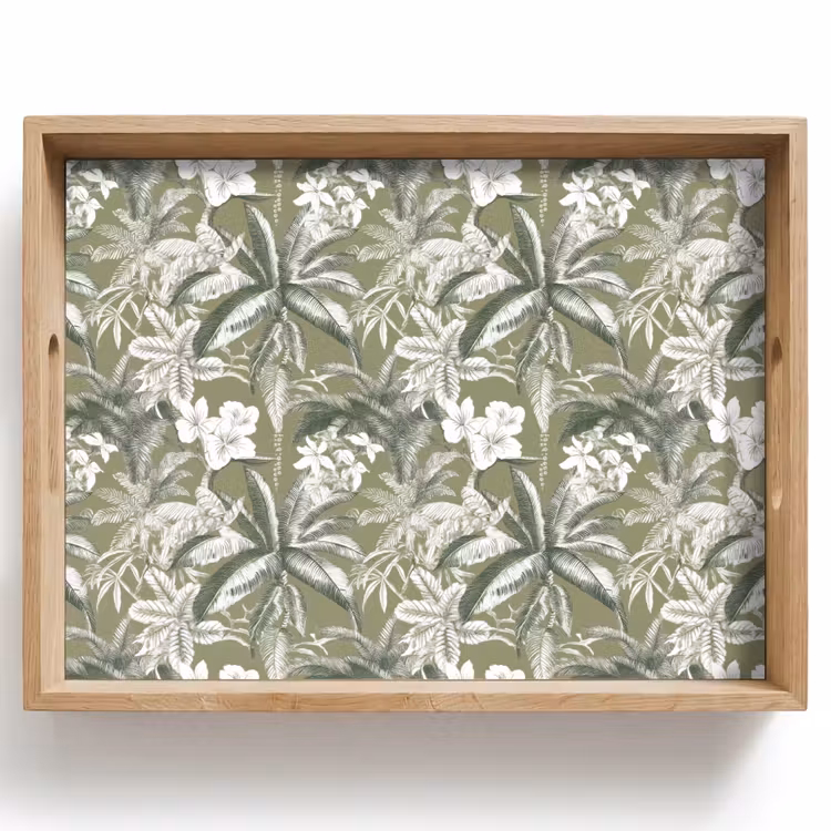 Botanisch - Bloemen - Groen Dienblad Rechthoek middel 911 -z3d_shopping