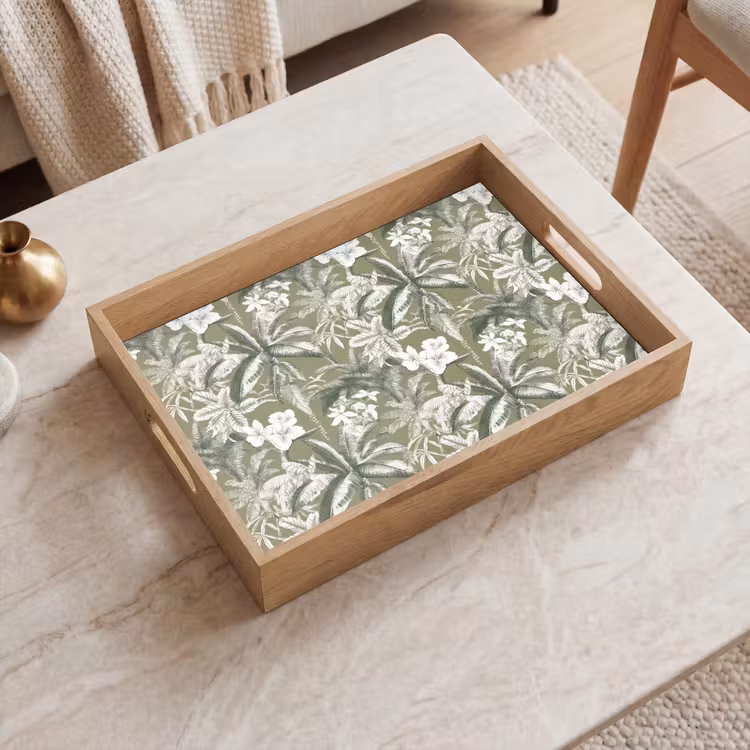 Botanisch - Bloemen - Groen Dienblad Rechthoek middel 911 -sfeer1
