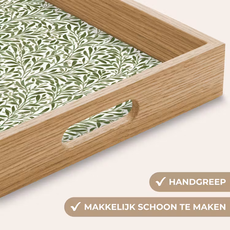 Botanisch - Takken - Groen Dienblad Rechthoek middel 911 -USP_HandgreepNL