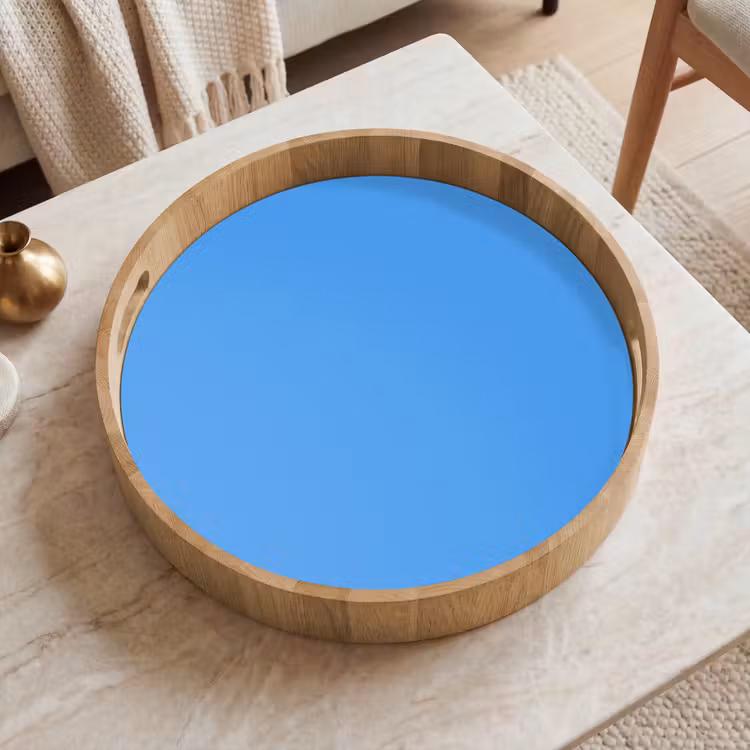 Bright - Azure - Blauw Dienblad Rond middel 914 -sfeer1