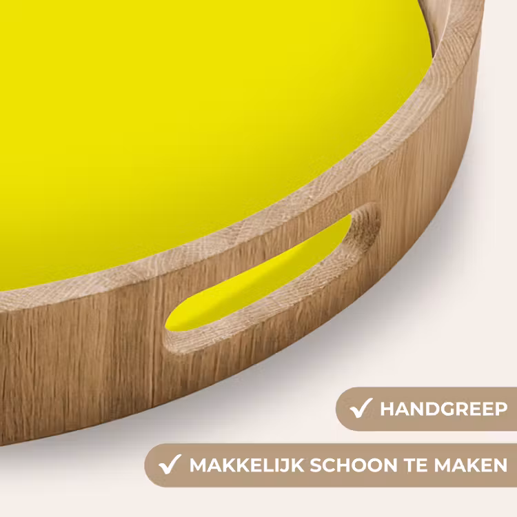 Bright - Canary - Geel Dienblad Rond middel 914 -USP_HandgreepNL