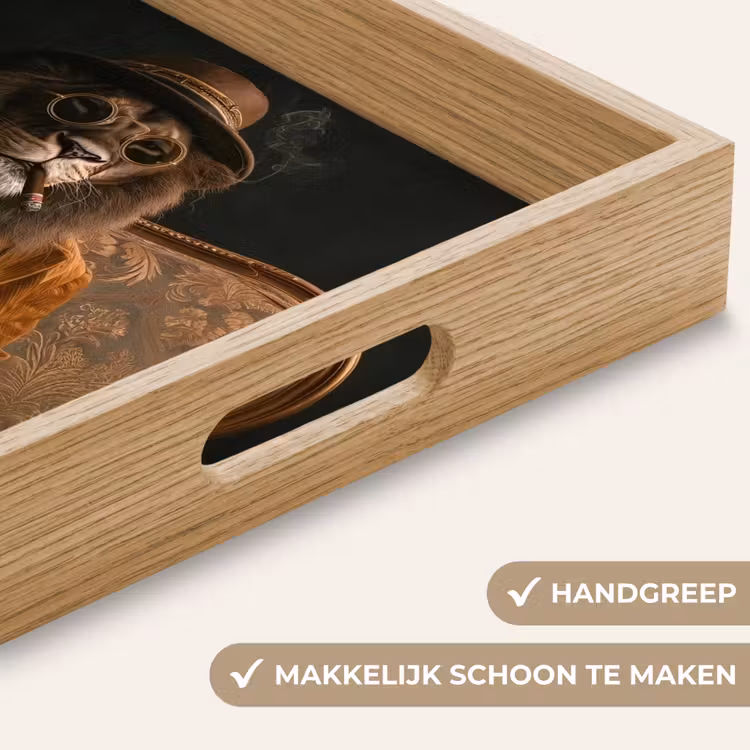 Bril - Leeuw - Bank - Hoed Dienblad Rechthoek middel -USP_HandgreepNL