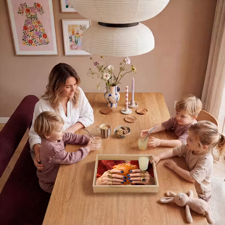 Broodje - Bontjas - Goud Dienblad Rechthoek middel -sfeer4