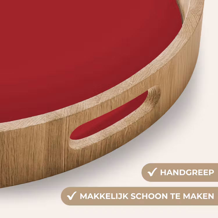 Burgundy - Wine - Rood Dienblad Rond middel 914 -USP_HandgreepNL
