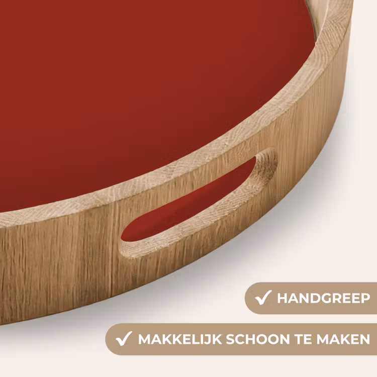 Burnt - Copper - Rood Dienblad Rond middel 914 -USP_HandgreepNL