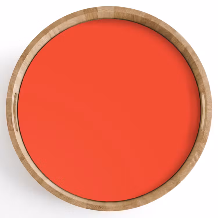 Burnt - Coral - Oranje Dienblad Rond middel 914 -z3d_shopping