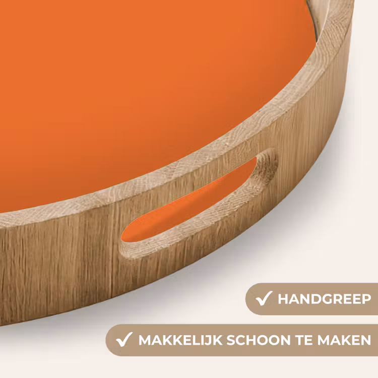 Burnt - Sienna - Oranje Dienblad Rond middel 914 -USP_HandgreepNL