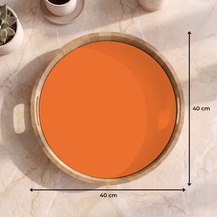 Burnt - Sienna - Oranje Dienblad Rond middel 914 -USP_Formaat