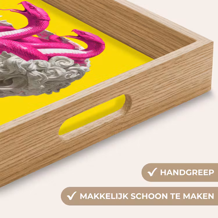 Buste - Slangen - Geel Dienblad Rechthoek middel -USP_HandgreepNL