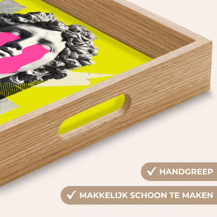 Buste - Verf - Geel Dienblad Rechthoek middel -USP_HandgreepNL