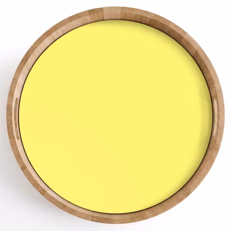 Buttery - Beige - Geel Dienblad Rond middel 914 -z3d_shopping