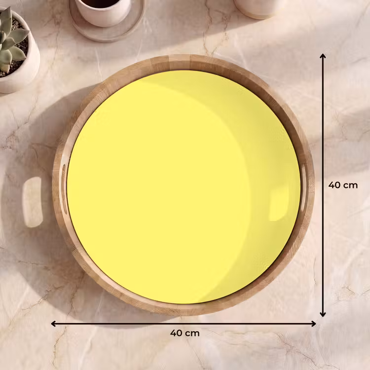 Buttery - Beige - Geel Dienblad Rond middel 914 -USP_Formaat