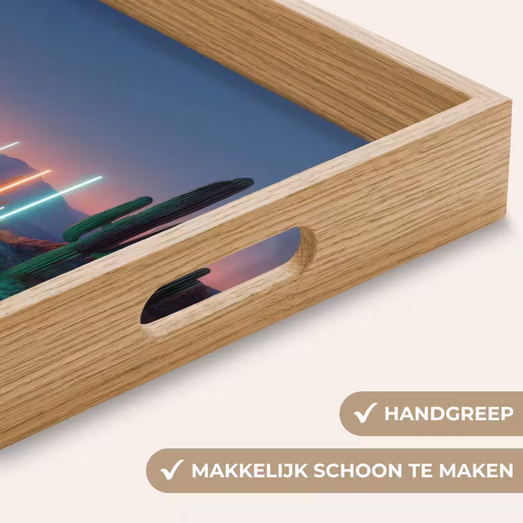 Cactus - Lichtzuilen - Zonsondergang Dienblad Rechthoek middel -USP_HandgreepNL