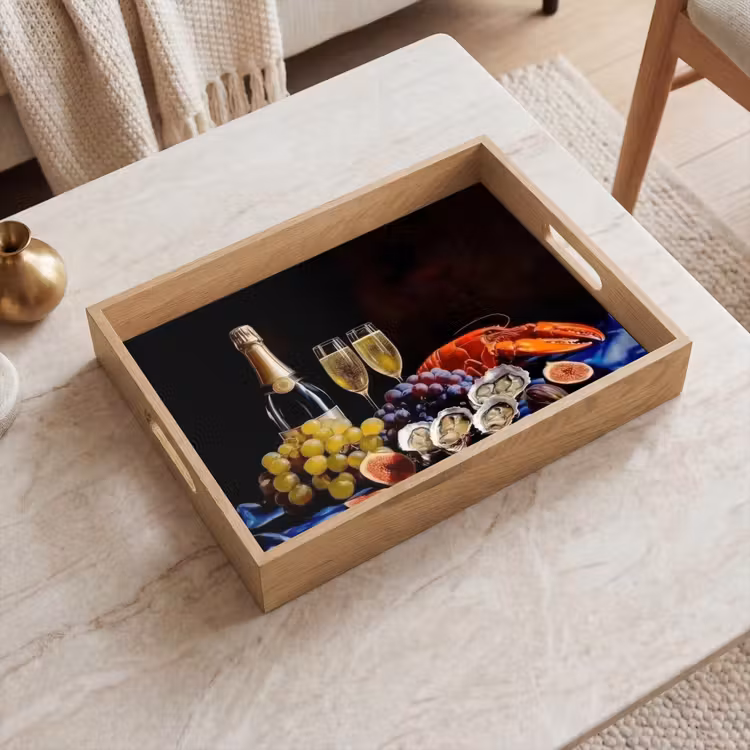 Champagne - Luxe - Oesters Dienblad Rechthoek middel -sfeer1