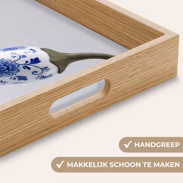 Chilipeper - Keramiek - Blauw Dienblad Rechthoek middel -USP_HandgreepNL