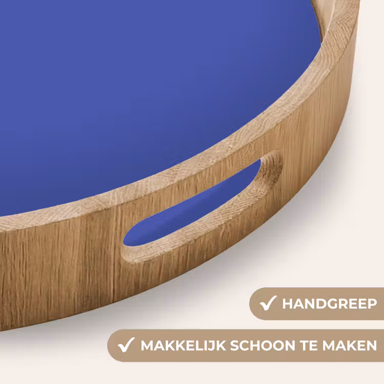 Chinese - Blue - Blauw Dienblad Rond middel 914 -USP_HandgreepNL