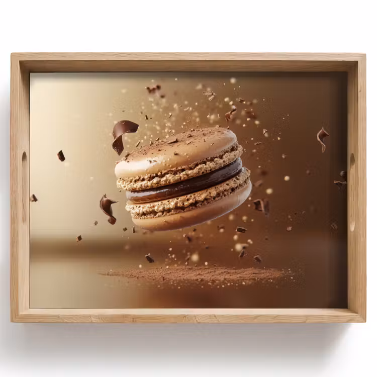 Chocolade - Macarons - Eten - Snoep Dienblad Rechthoek middel -z3d_shopping
