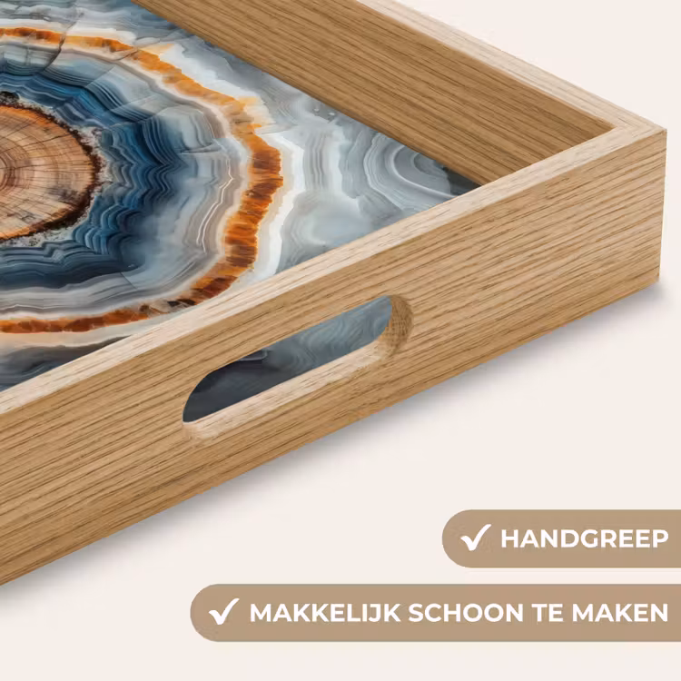 Cirkel - Ringen - Steen - Tinten Dienblad Rechthoek middel -USP_HandgreepNL
