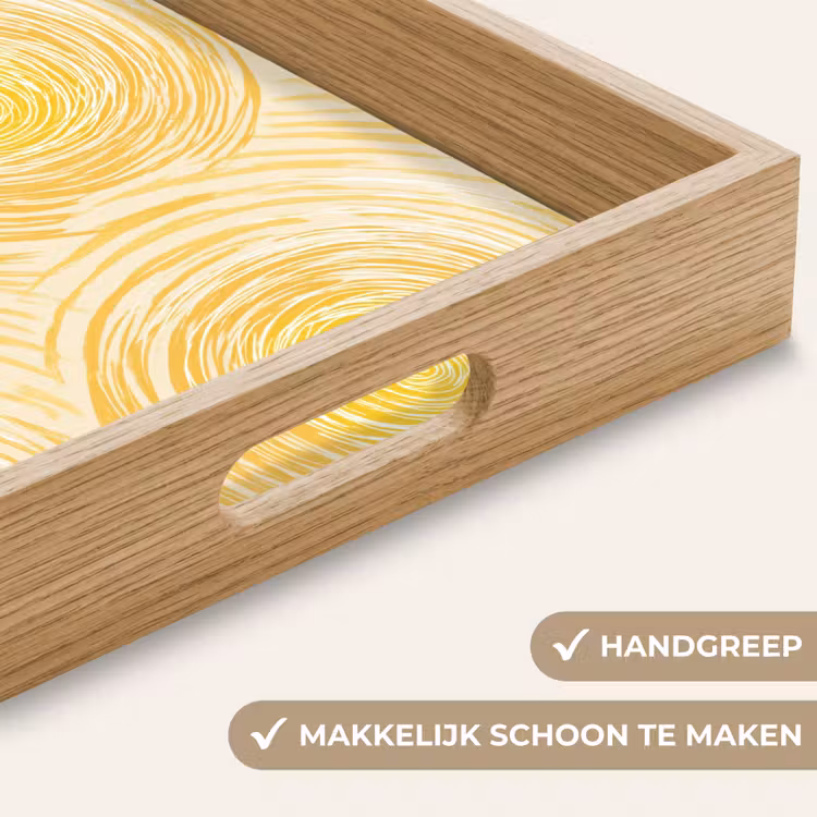 Cirkels - Abstract - Artistiek - Geel Dienblad Rechthoek middel 911 -USP_HandgreepNL