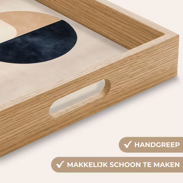 Cirkels - Abstract - Kleurrijk Dienblad Rechthoek middel -USP_HandgreepNL