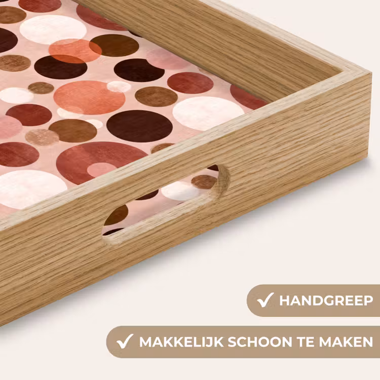 Cirkels - Modern - Kleurrijk Dienblad Rechthoek middel 911 -USP_HandgreepNL
