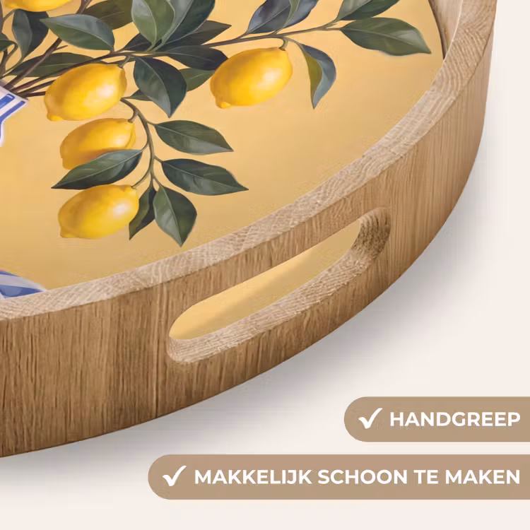 Dienblad - Citroen - Stilleven - Modern - Citroen - Stilleven - Modern Dienblad Rond middel