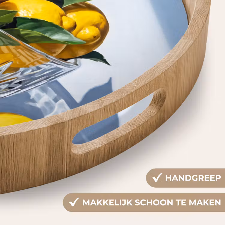 Dienblad - Citroenen - Fruit - Geel - Citroenen - Fruit - Geel Dienblad Rond middel