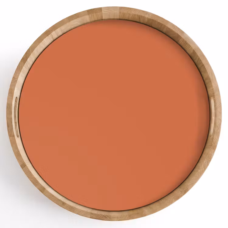 Classic - Terracotta - Oranje Dienblad Rond middel 914 -z3d_shopping