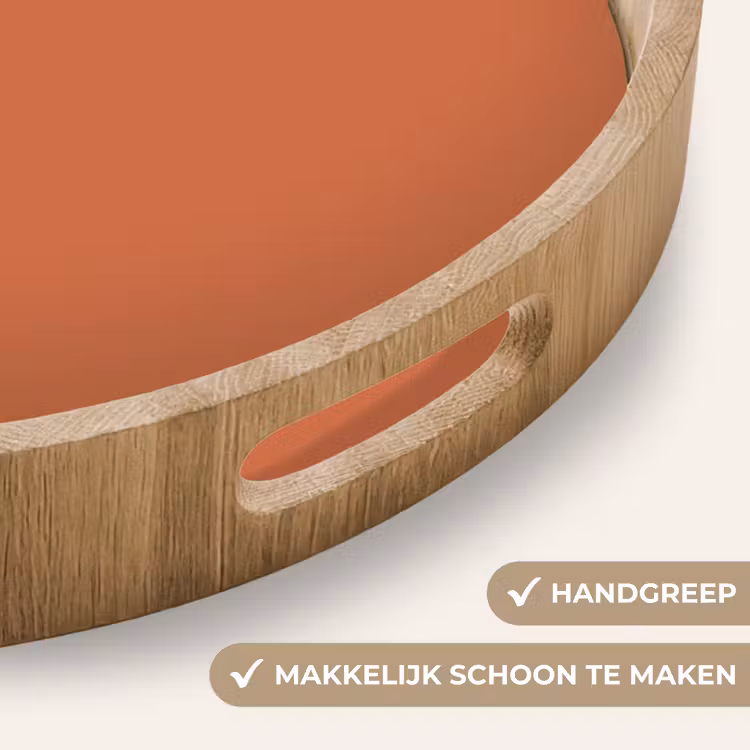 Classic - Terracotta - Oranje Dienblad Rond middel 914 -USP_HandgreepNL